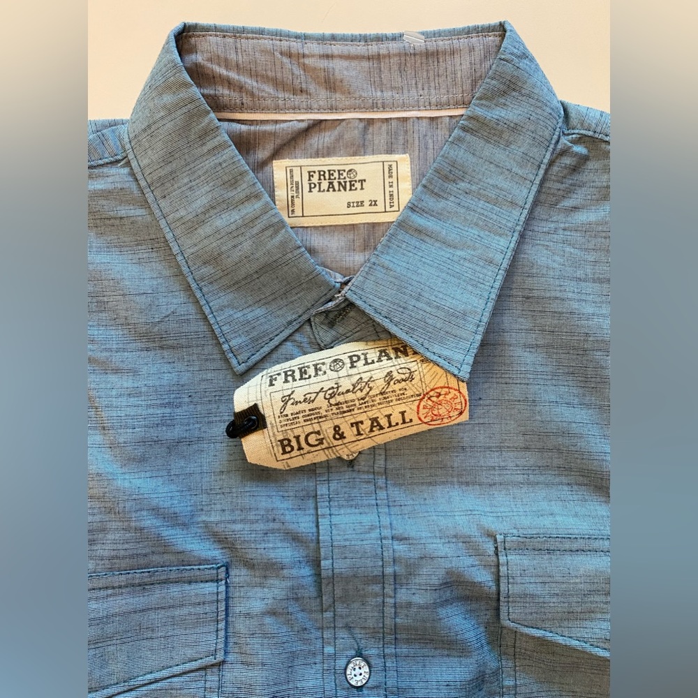 Free Planet Men’s button down shirt